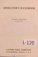 Landis-Landis Tool Type C, 6\", 10\", 14\", Grinding Machine Operation Manual 1943-10\"-14\"-6\"-Type C-01